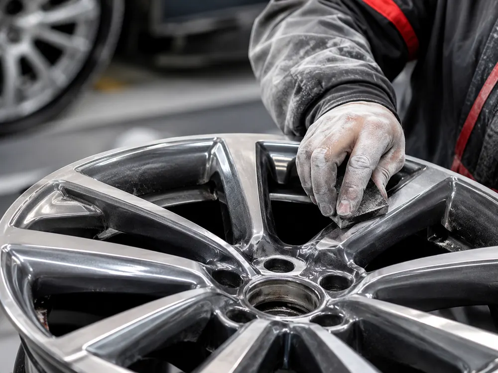 Alloy wheel refurbishment at GT Motors Centre, Tottenham