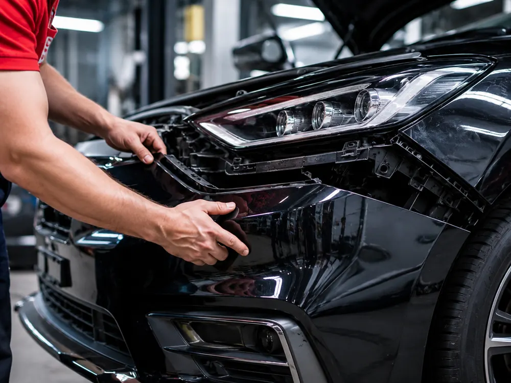 Bumper repair at GT Motors Centre, Tottenham